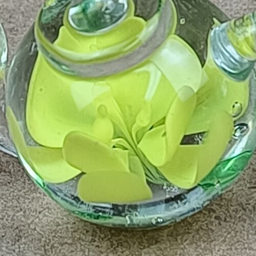 4 Dynasty Gallery Heirloom Teapots With Flowers Mini Tiny Paperweights - Picture 9 of 18