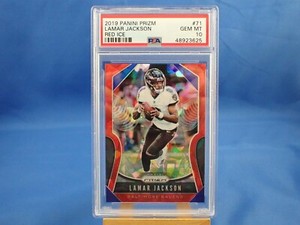Lamar Jackson Prizm 2019 RED ICE PRIZM #71 PSA 10 Gem Mint
