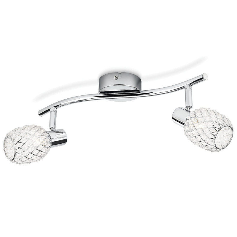 Philips Deltoid Bar Tube 2 Spot Cromo Vetro Tubo 2 Faretti Orientabili Lampadine