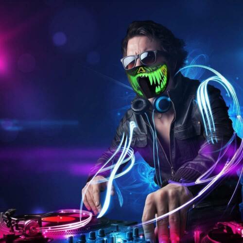 LED Mask Rave EDC Dreamstate Luminous Flashing Half Face Light Up Dance Party x1 - Picture 9 of 44