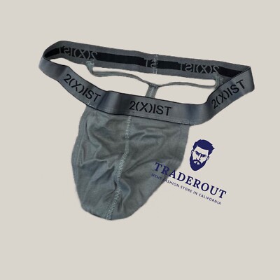 2 (X)ist 2xist Perizoma Uomo Blu Scuro Cotone Schiena A Y - Foto 5