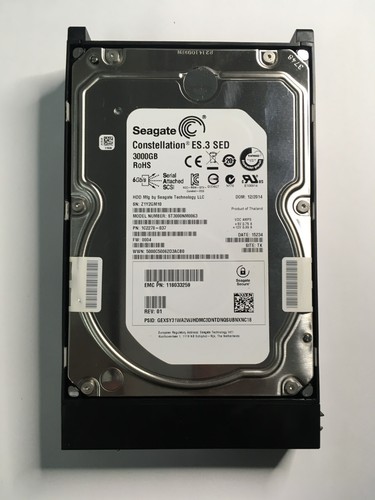 *LOT OF 10* SEAGATE EMC 3TB 7.2K 6G 3.5" SAS ST3000NM0063 W/ TRAYS *512 FORMAT - Picture 2 of 7