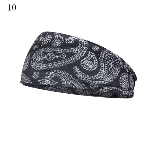 Women Wide Elastic Turban Head Wrap Print Headband Sports Yoga Hairband Headwear - Bild 22 von 34