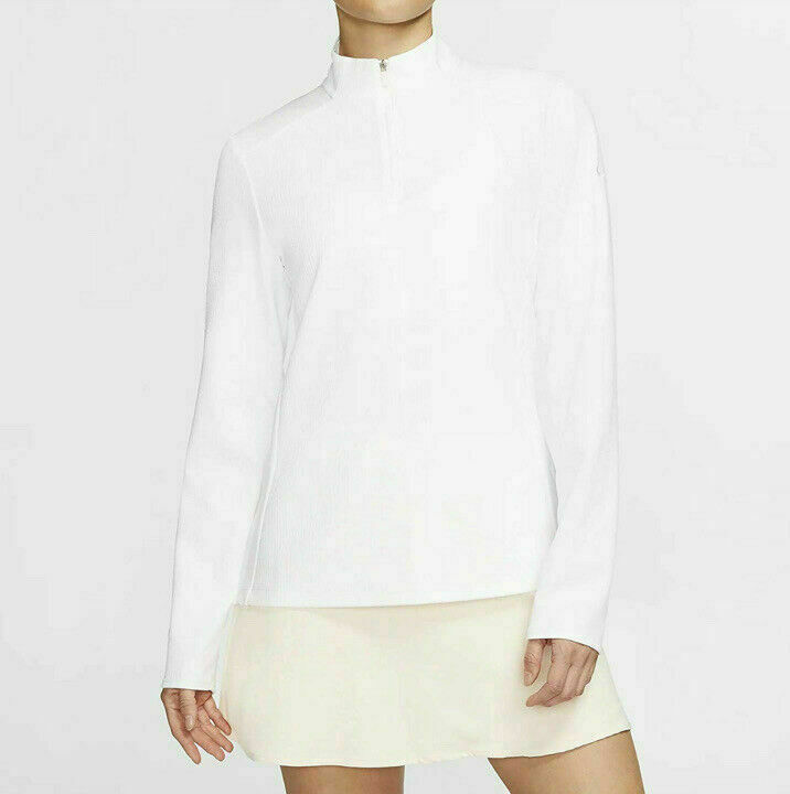 NWT Women's Nike Dri-FIT UV White XL 1/4 Zip Golf Jacket UPF