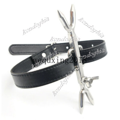 Heretics Fork Spike Posture Neck Collar PU PU Binding Restraint Slaver