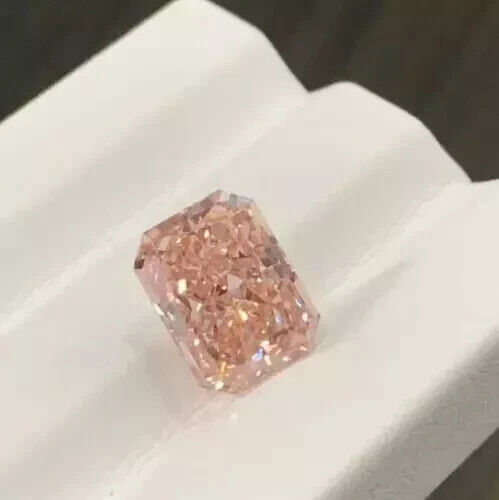 0.50 CT Certified Natural Radiant Cut Pink Diamond D Grade VVS1 + 1 Free Gift - Picture 2 of 6