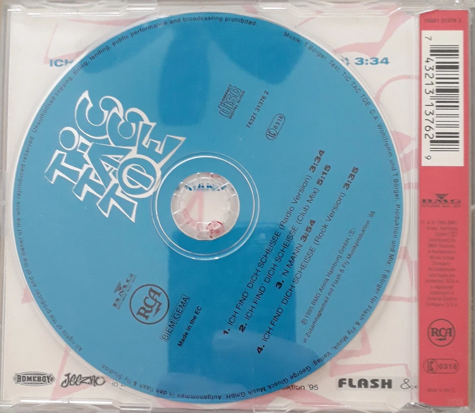 TIC TAC TOE  ‎– Ich find' Dich Scheiße (CD); Zustand sehr gut - Bild 2 von 2