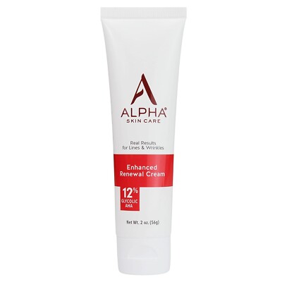 Alpha Skin Care - Enhanced Renewal Cream 12% Glycolic AHA Real Results for Lines