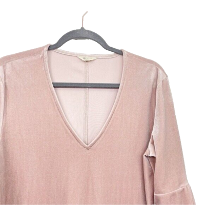 madewell pink velvet dress Madewell Velvet Balloon Sleeve Dress in Pink Size M Medium Womens