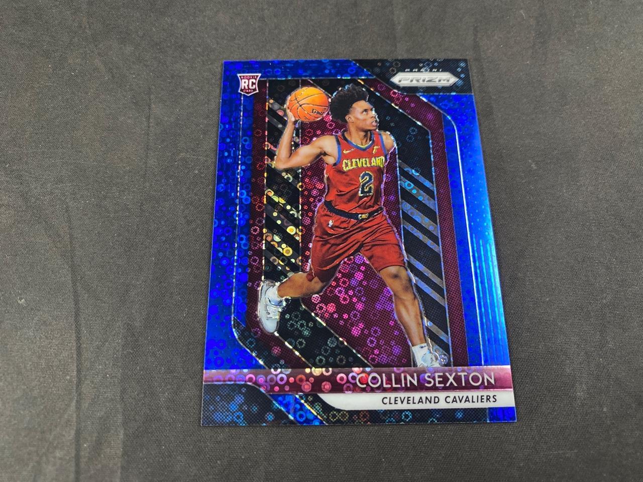 2018-19 PANINI PRIZM BASKETBALL COLLIN SEXTON ROOKIE FAST BREAK BLUE 99/175