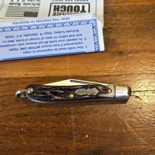 SCHRADE UNCLE HENRY Knife Made In USA 12UH ROADIE Single Blade Staglon Handles - Picture 2 of 6