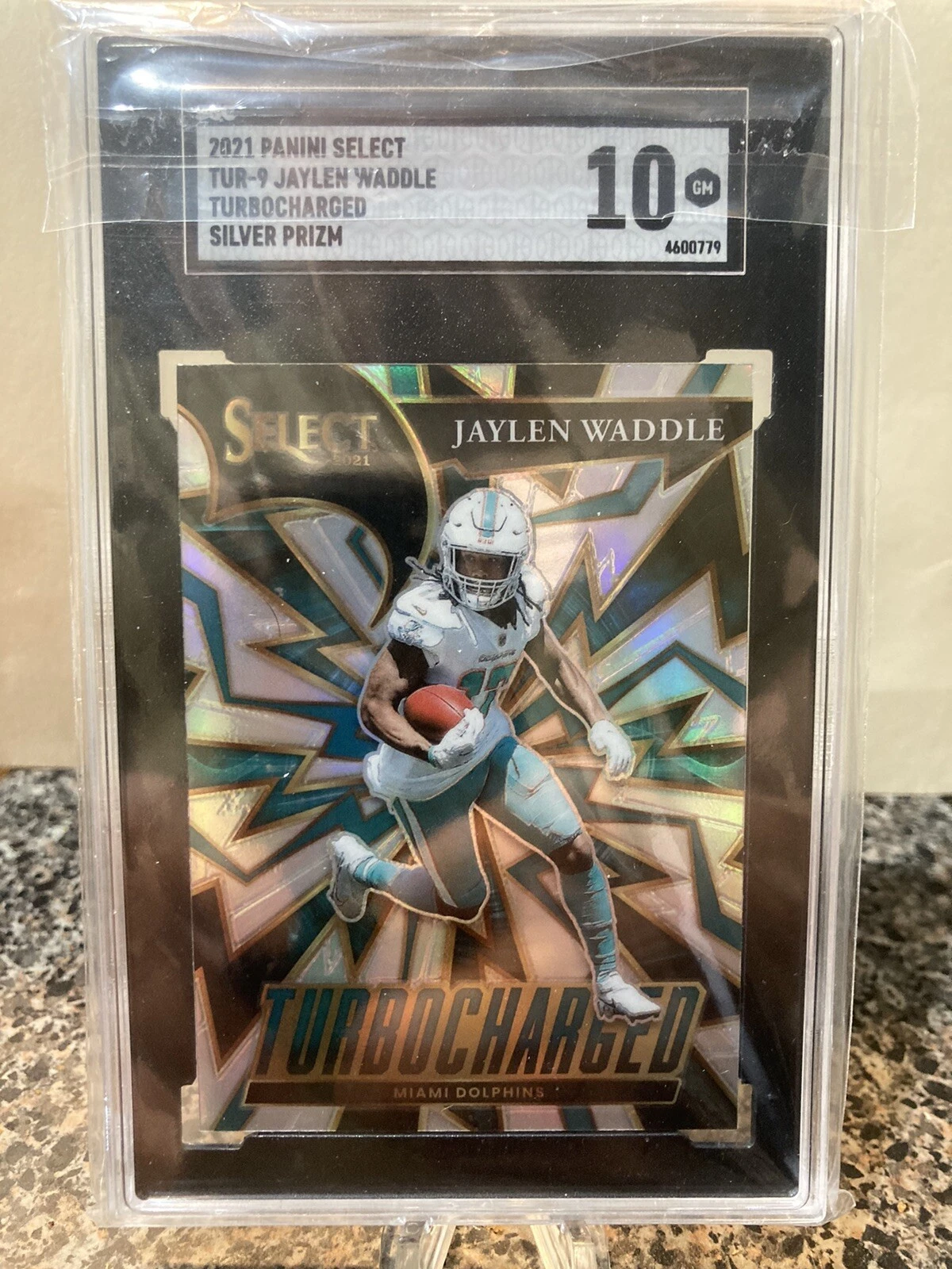 Jaylen Waddle Panini Select Turbocharged #TUR9 Silver Prizm