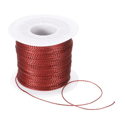 109 Yard Metallic Cord,1mm(0.04inch) Red Ornaments Strings