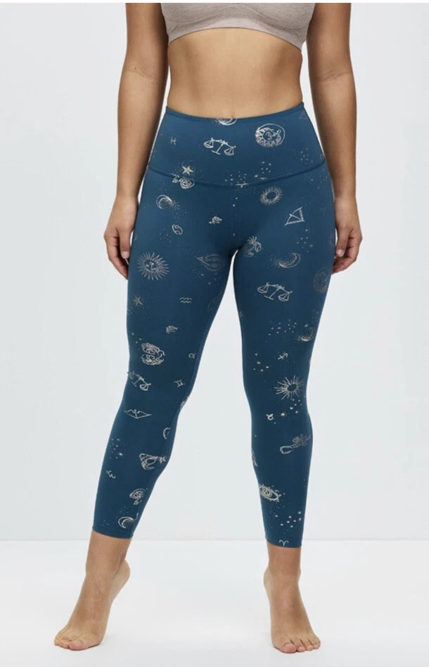 BEYOND YOGA Zodiac XS High Waisted Zodiac LEGGINGS CONSTELLATIONS Blue/gold