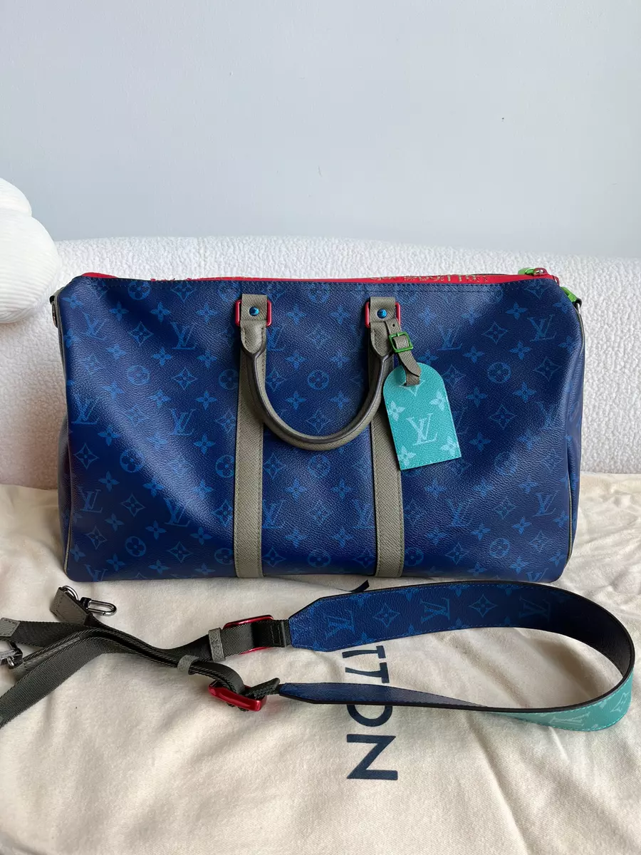 louis vuitton bag with blue strap