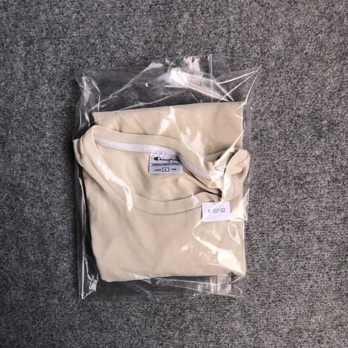 CHAMPION Damen T-Shirt Kurzarm Gr. L Top Bluse Logo A10702 Beige - Bild 9 von 9