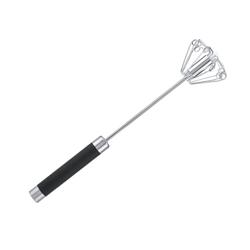 Stainless Steel Egg Whisk Rotatable Hand Push Mixer Black 9.45 inches x 2.17 ... - Picture 9 of 9