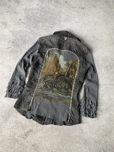 Save The Queen Mesh Top Button Up Shirt Size L - Picture 15 of 19