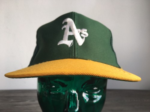 Oakland A’s Snapback Hat Athletics 80s Vtg Mesh Sewn Baseball Classic Cap - Picture 2 of 8