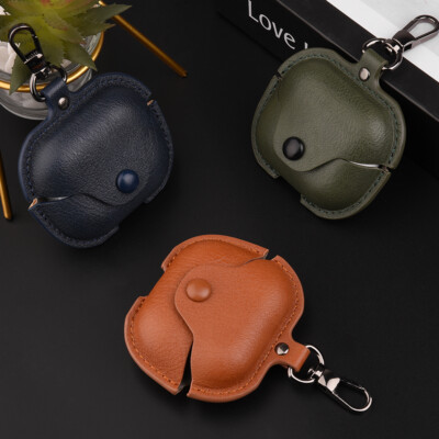 For Samsung Galaxy Buds 3 / 3 Pro Leather Case with Secure Snap-Fastener