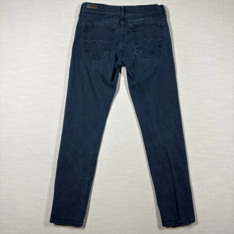 Pantalones de mezclilla Red Engine para mujer 25 azules ajustados Jim botón mosca novio ajustados Foto 2 de 4