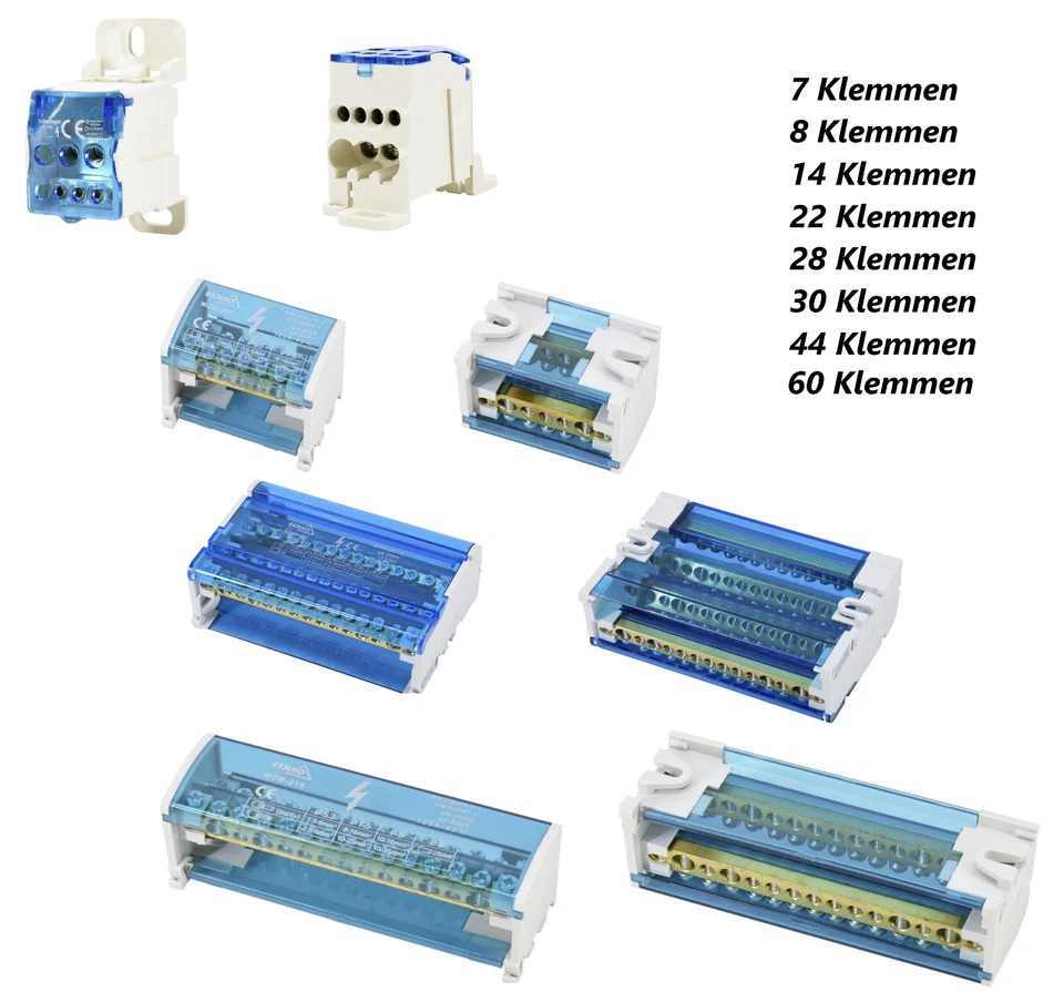 SCHELINGER Abzweigklemme Sammelklemme Verteilerblock Verteilung Block Klemmblöcke 80-125A