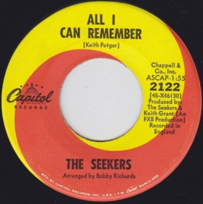 The Seekers Love Is Kind, Love Is Wine Vinyl Single 7inch Capitol