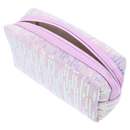 Cosmetic Bag Glitter Toiletry Pouch Sequin Makeup Bag Travel Makeup Toiletry - Picture 6 of 12