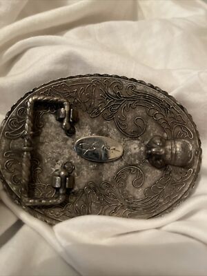 Douglas Cloutier Red Coral Rhinestone belt buckle For Women  display picture 3