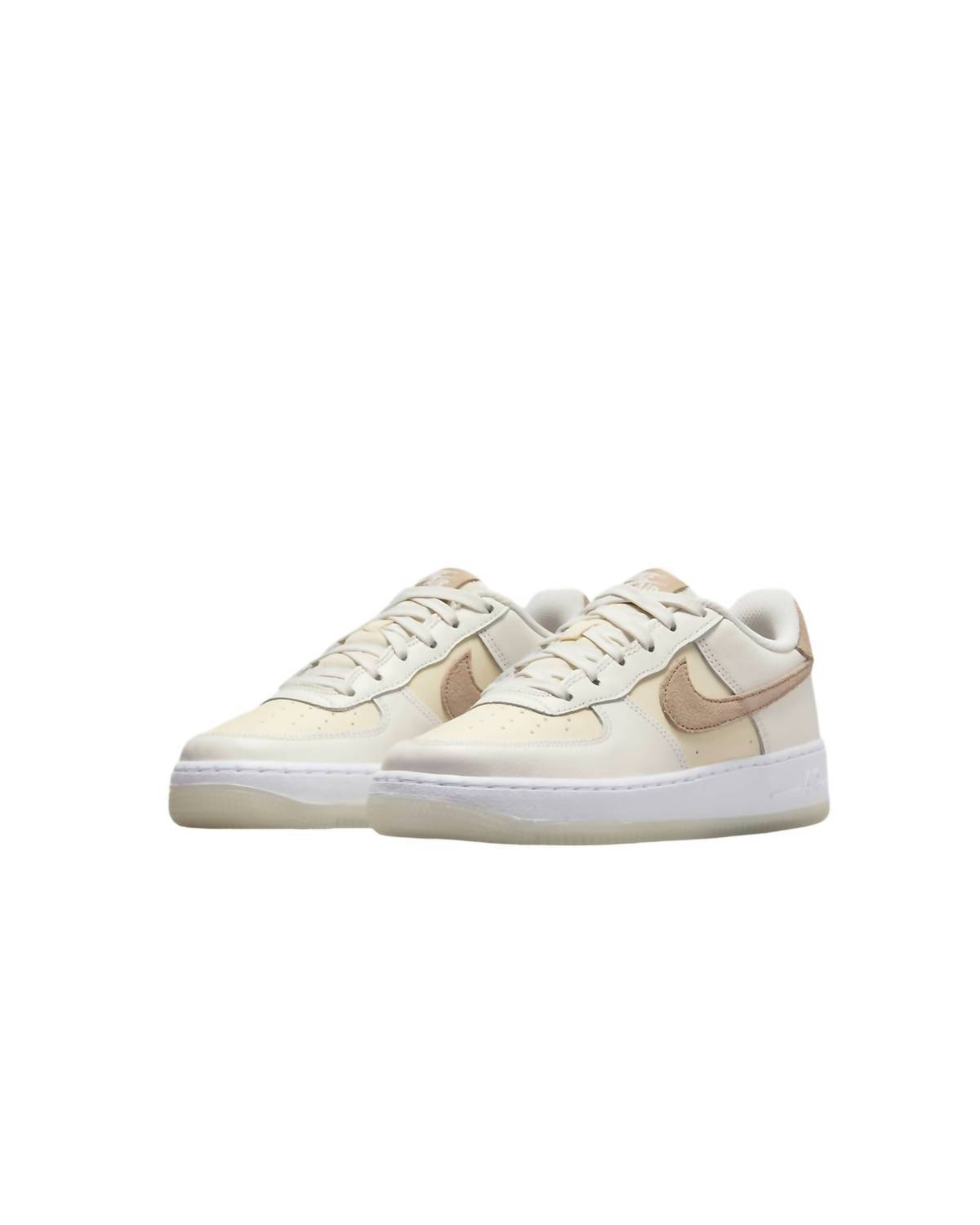 Nike boy's air force 1 lv8 5 gs sneakers in SAIL/KHAKICOCONUT MILK