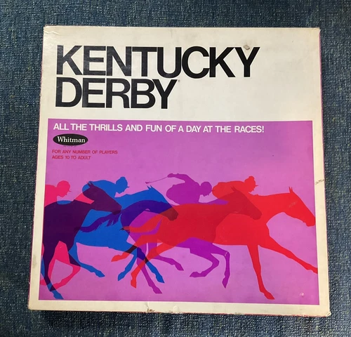 🔶️1969 WHITMAN KENTUCKY DERBY BOARD GAME COMPLETE RACING FANS SEE PHOTOS RARE!