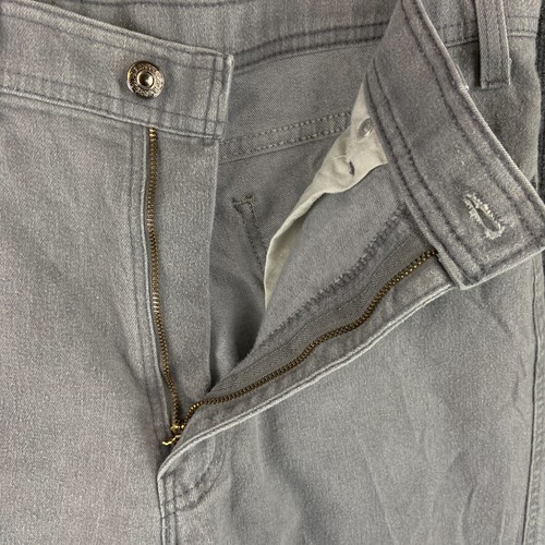 Levi's Mens Action Jeans W34 L31 Grey Mid Rise Straight Fit Bronze Tab Zip Fly - Picture 7 of 18