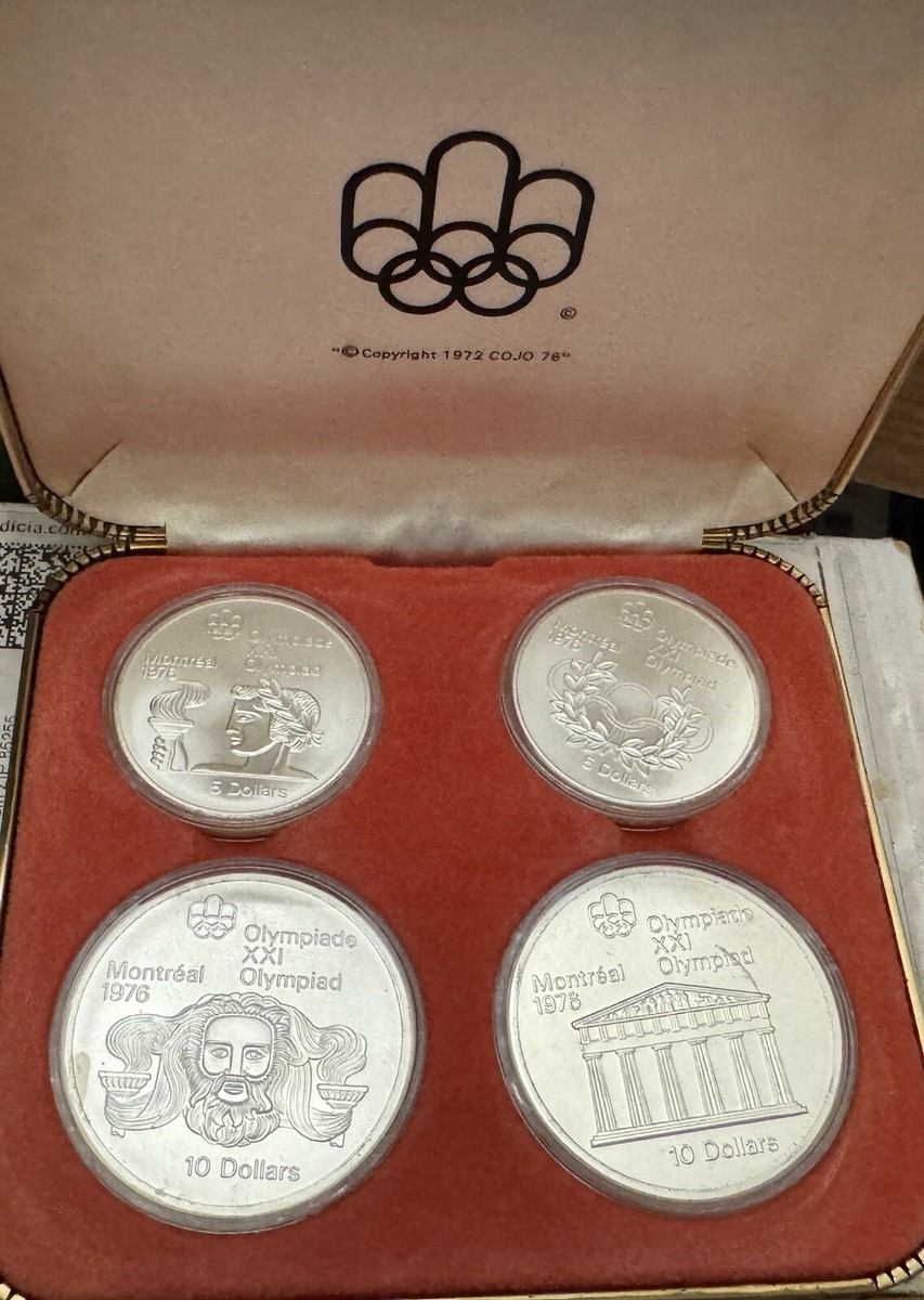 1976 Montreal Olympic Series III Canadian Silver Coin Set 4.32 oz