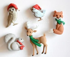 Woodland Holiday / Christmas Animals / Deer ~ Rabbit ~ Bird ~ Owl ~ Fox