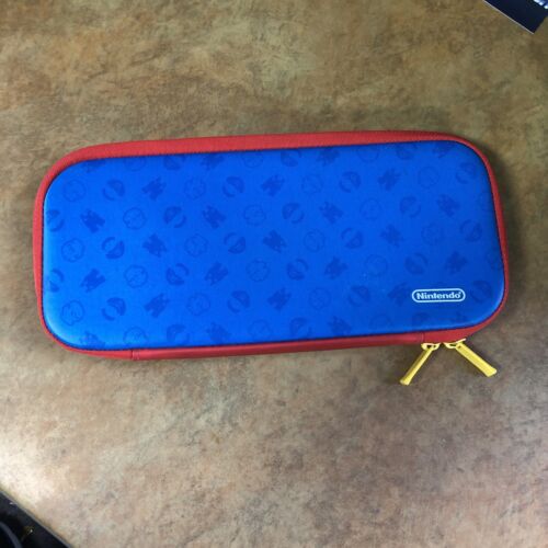 Mario Red & Blue Edition Nintendo Switch Slim Game Travel Carrying Case! - Picture 2 of 3