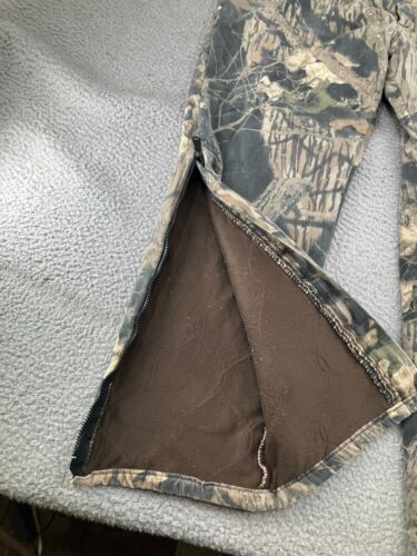 Vintage Mossy Oak Bib Overall Mens Brown Camouflage Hunting Realtree Insulated - Picture 10 of 22