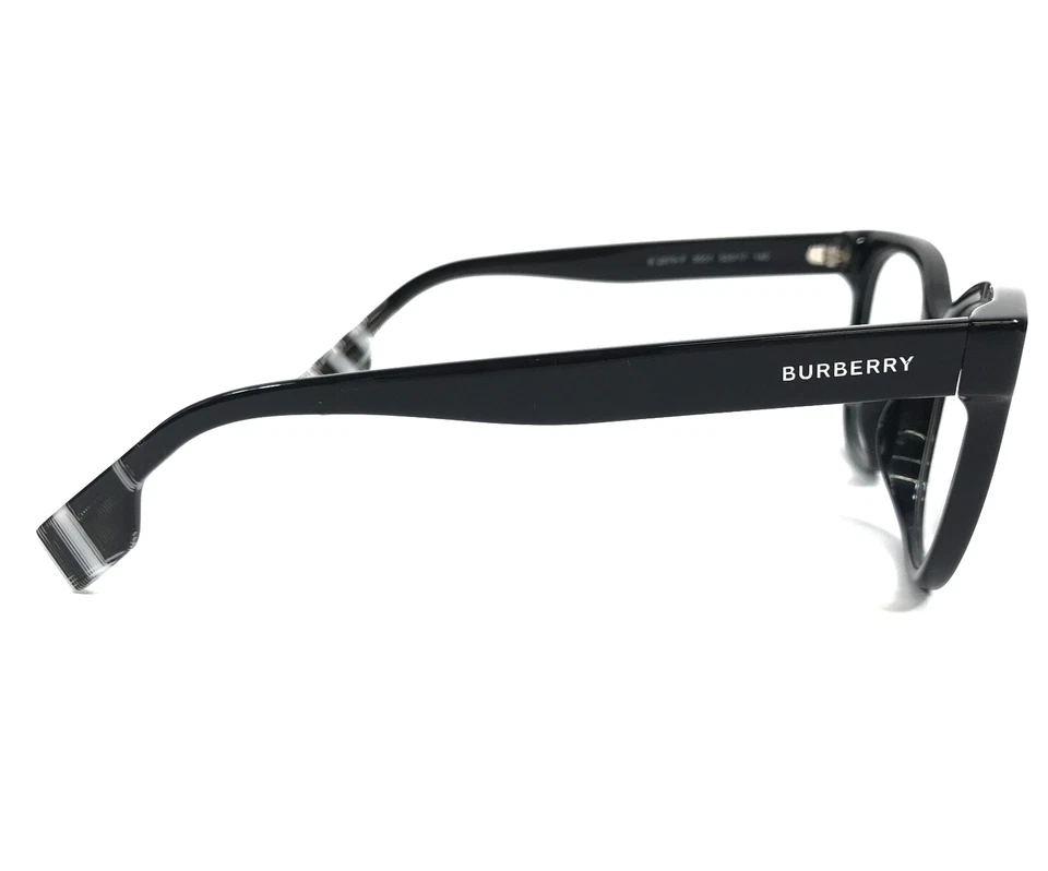 Burberry Eyeglasses Frames B2375-F 3001 Shiny Black Cat Eye Asian Fit 53-17-140 - Image 4 of 4