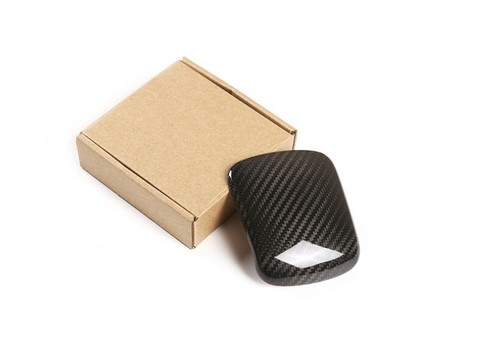 Real Dry Hard Carbon Fiber Gear Shift Cover Fit for Mercedes Benz GLA/GLB Class - Picture 2 of 4