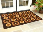 Cotton Circle Design Door Mat (Brown, 27 x 18 inch )
