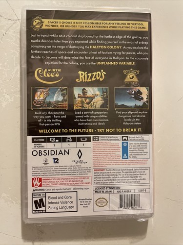 The Outer Worlds (Nintendo Switch, 2020) *SEALED* - Photo 2/2