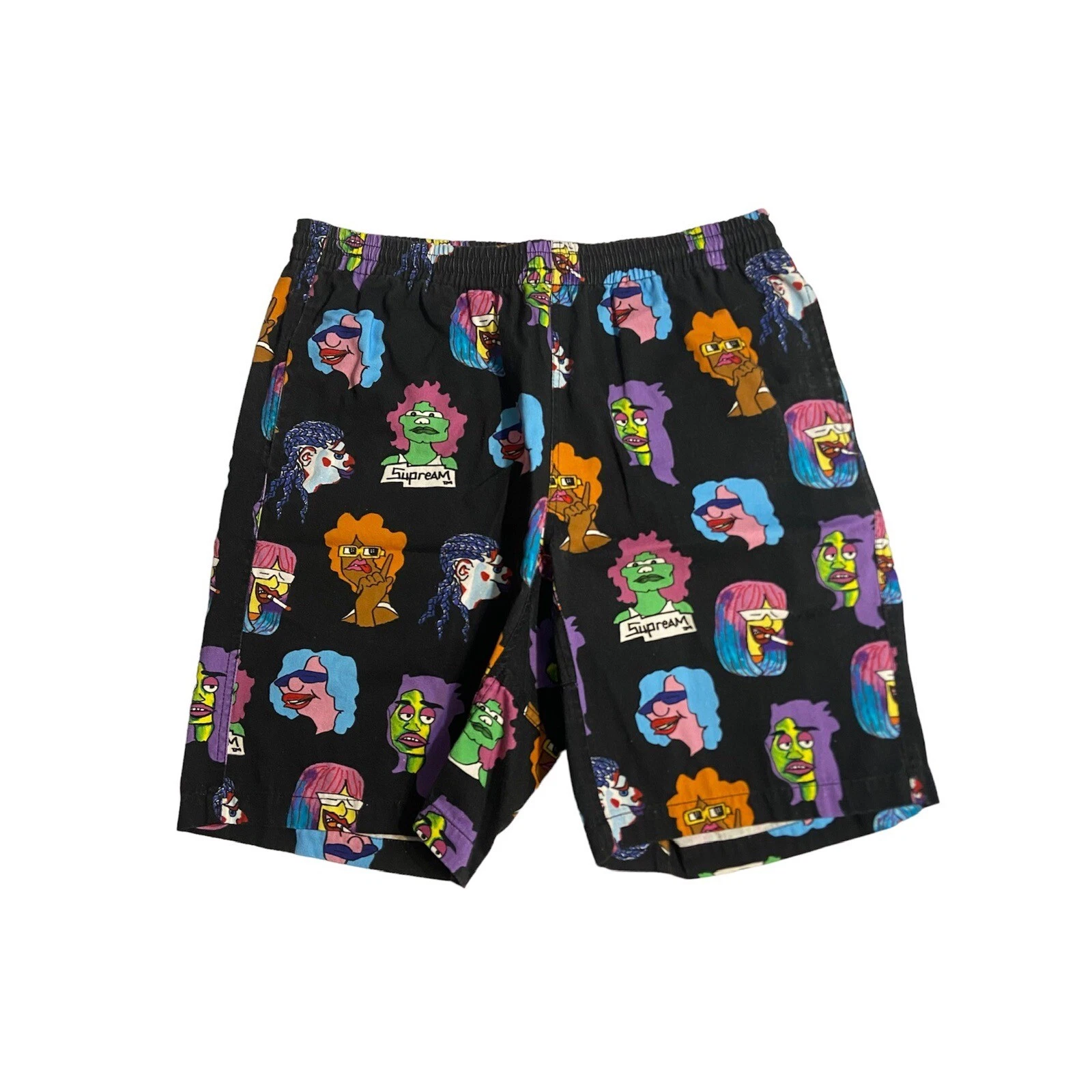 Rare short noir FW17 Supreme Gonz Heads taille moyenne 