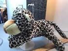 Plush - Leopard Cheetah Jaguar Cub - Spotted Jungle Cat - 14" Long Laying Down — photo 7