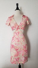 Urban Outfitters Dress New Size Large Tie Dye Cut Out Pink Granny Retro 70s Boho