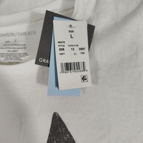 Grayson Threads White Halloween T-Shirt Women Size L Jack O Lantern Fall NEW - Picture 6 of 6
