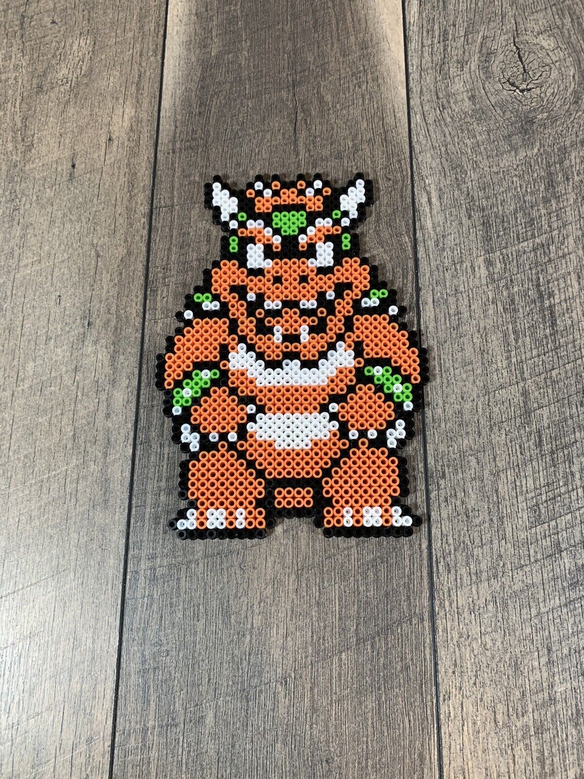 Meowser Custom Made Mario Perler 8-bit Perler Bead Art 