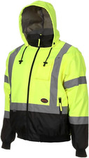 Hi Vis Safety Bomber for Men - Waterproof, Reflective ANSI Class 3 Winter Rain J