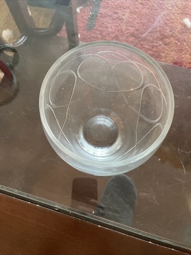Crystal Etched Vase Bowl 6" Tall - Picture 3 of 5