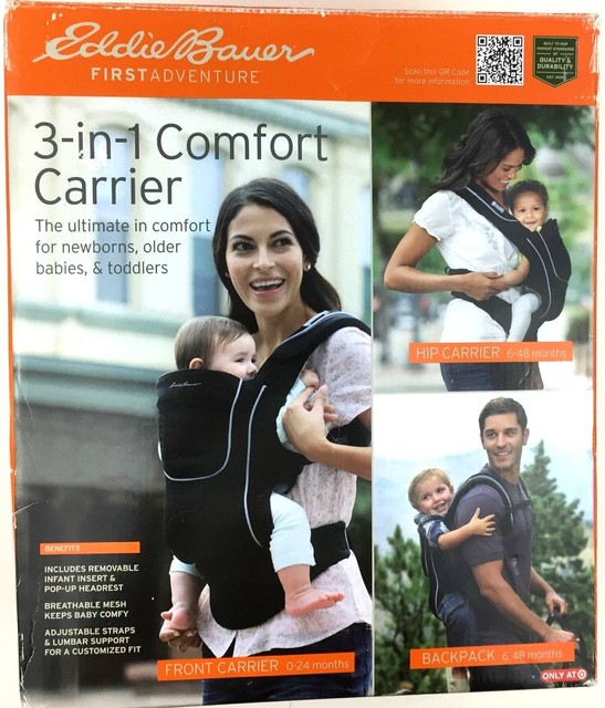 Eddie Bauer Dan1913016 3 In 1 Comfort Baby Carrier Black For Sale