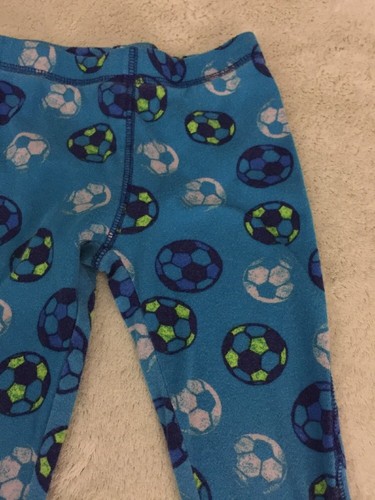 Circo Boys Blue Gray Green Soccer Balls Snug Fit Long Pajama Pants 4T - Picture 4 of 5