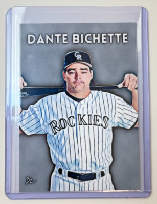 Dante Bichette Limited Edition Artist Signed Colorado Rockies Trading Card 1/10